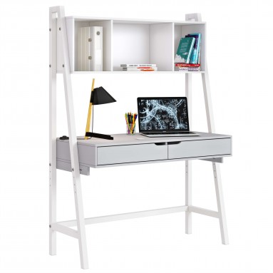 שולחן כתיבה רגלי מעץ מלא כולל כוורת