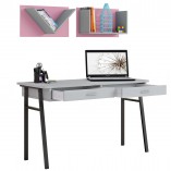 שולחן כתיבה לנוער רגלי מתכת  + מדפים לקיר 